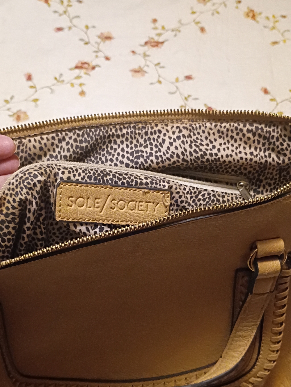Sole Society Mustard Tote with Braided Strap Detail